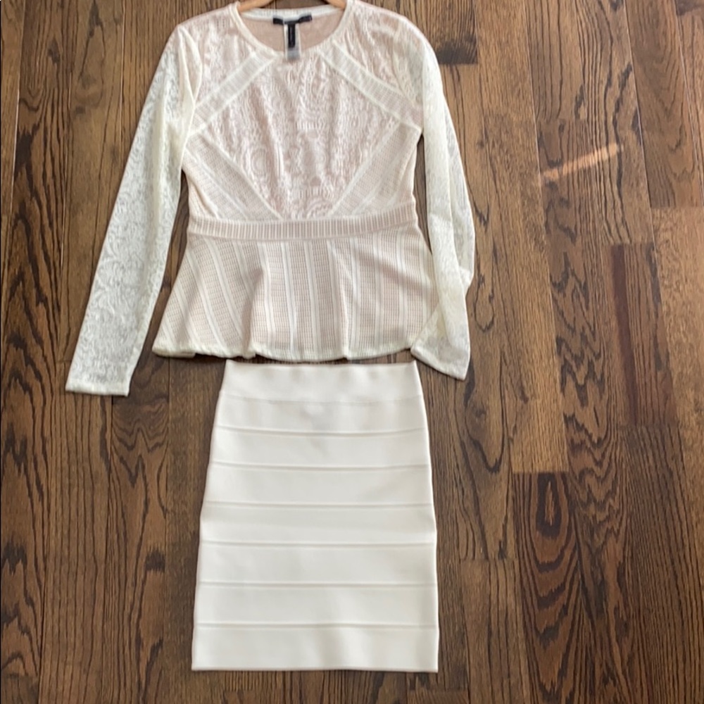 BCBG top and skirt